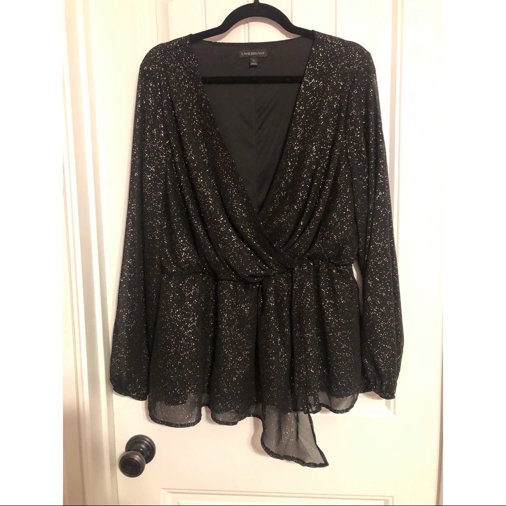 Faux wrap blouse